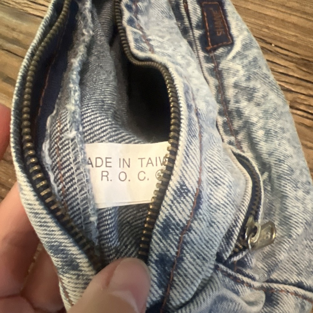 VTG SHANE Denim Fanny Pack Waist Bag Blue Dual Pocket Adjustabl Strap EUC TAIWAN - Picture 7 of 8